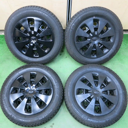 *送料無料*バリ溝！9分★トヨタ アクア 純正 スチール 175/65R15 スタッドレス ミシュラン X-ICE XI3 15インチ PCD100/4H★3101801イス