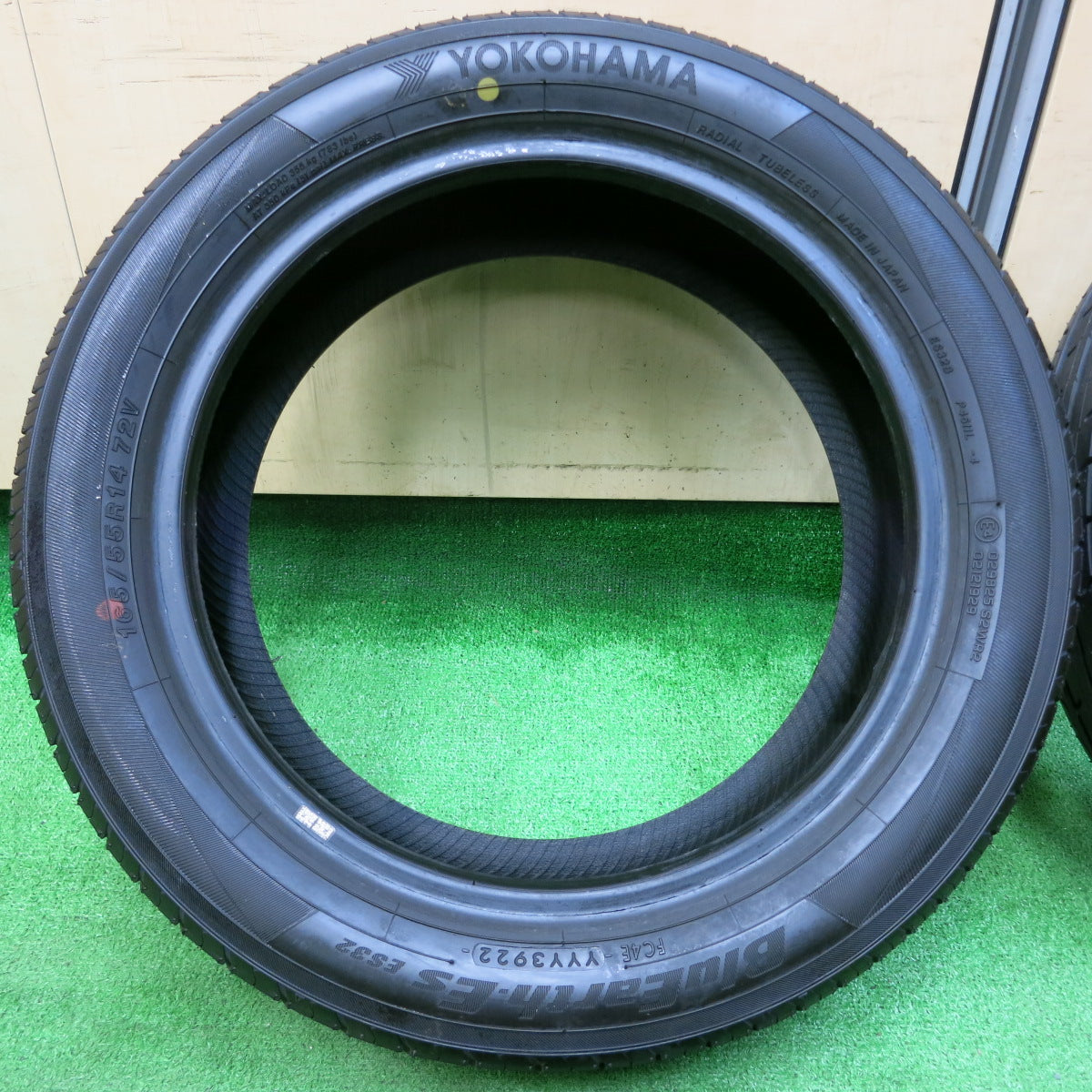 *送料無料*ほぼ新車外し！22年★165/55R14 ヨコハマ BluEarth-ES ES32 タイヤ 14インチ ムーヴ ミラジーノ ワゴンR 等★3122006イノタ