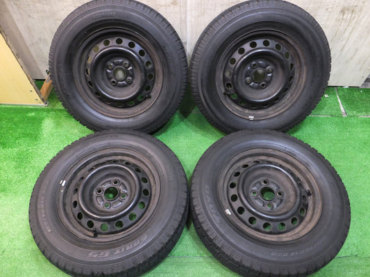 [送料無料]バリ溝！9.5分★スタッドレス 185/70R14 トーヨー ガリット G5 鉄 ホイール 14インチ PCD100/4H★2080511Hス