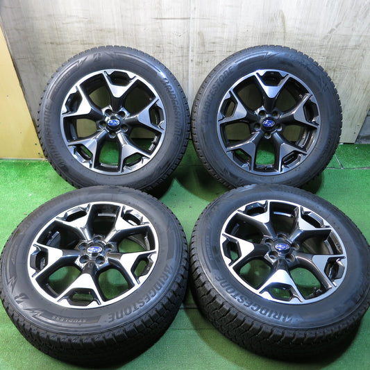 [送料無料]バリ溝！19年！キレイ！9.5分★スバル XV 純正 225/60R17 スタッドレス ブリヂストン ブリザック DM-V3 17インチ PCD100/5H★3051908Hス