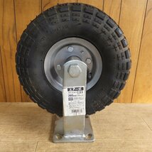 [送料無料]★エアー式 キャスター固定 260mm 10inch　許容荷重 80kgf　4.10/3.50-4　2点 セット★