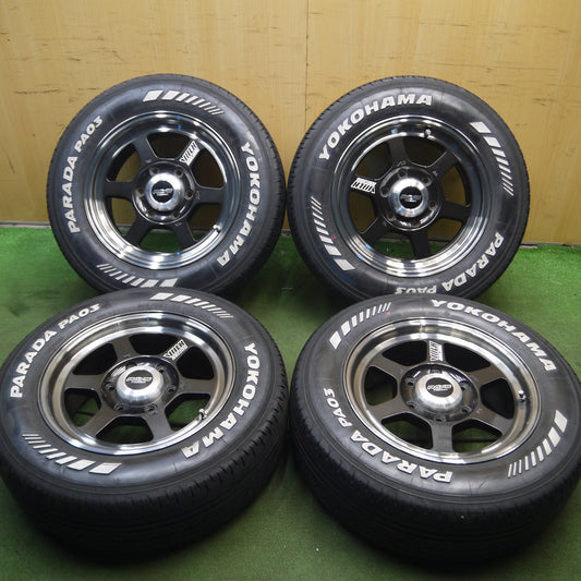 *送料無料*キレイ★RAYS TE37X-SB FORGED 215/65R16C 109/107S ヨコハマ PARADA PA03 ホワイトレター レイズ PCD139.7/6H★4011206Hノ