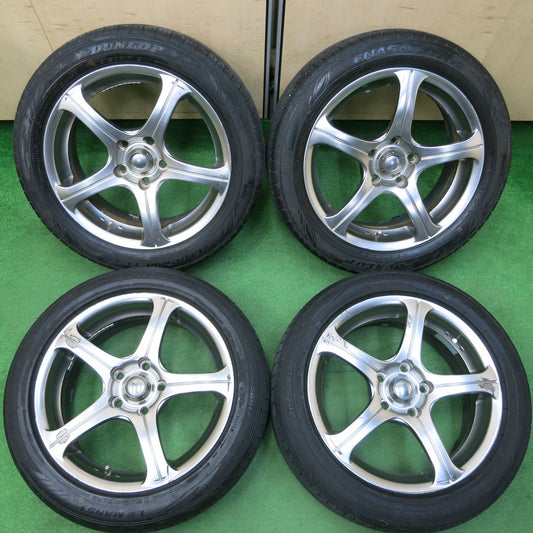 *送料無料*バリ溝!9分★215/50R17 ダンロップ エナセーブ EC300 LE MANS V ルマン5 社外 アルミ 17インチ PCD114.3/5H★4013005イノ