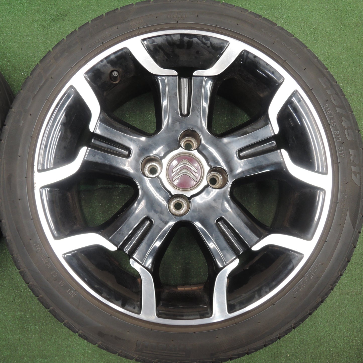 *送料無料* 4本価格★シトロエン DS3 純正 215/45R17 ピレリ パワジー 17インチ PCD108/4H★4022301HAノ