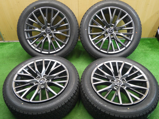 [送料無料]バリ溝！21年！ほぼ10分★レクサス RX Fスポーツ 純正 235/55R20 スタッドレス グッドイヤー アイスナビ SUV 20インチ PCD114.3/5H★2082408クス