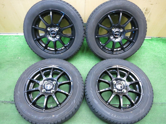 [送料無料]バリ溝！18年！綺麗！9分★スタッドレス 155/65R14 ヨコハマ アイスガード iG60 SCHNEIDER MiD シュナイダー マルカ 14インチ PCD100/4H★2121601Hス