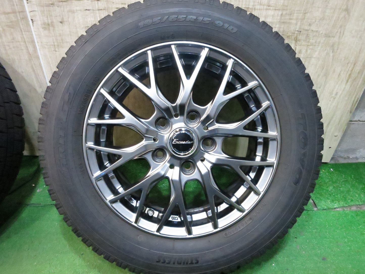[送料無料]バリ溝！19年！キレイ！9分★スタッドレス 195/65R15 トーヨー ガリット G5 Exceeder エクシーダー 15インチ PCD114.3/5H★3020617Hス