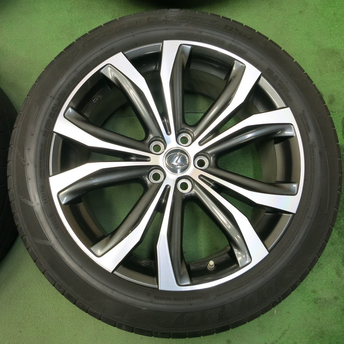 [送料無料]空気圧センサー付き！キレイ★レクサス RX450 バージョンL 純正 235/55R20 ダンロップ SPスポーツマックス 050 20インチ PCD114.3/5H★3102701イノ