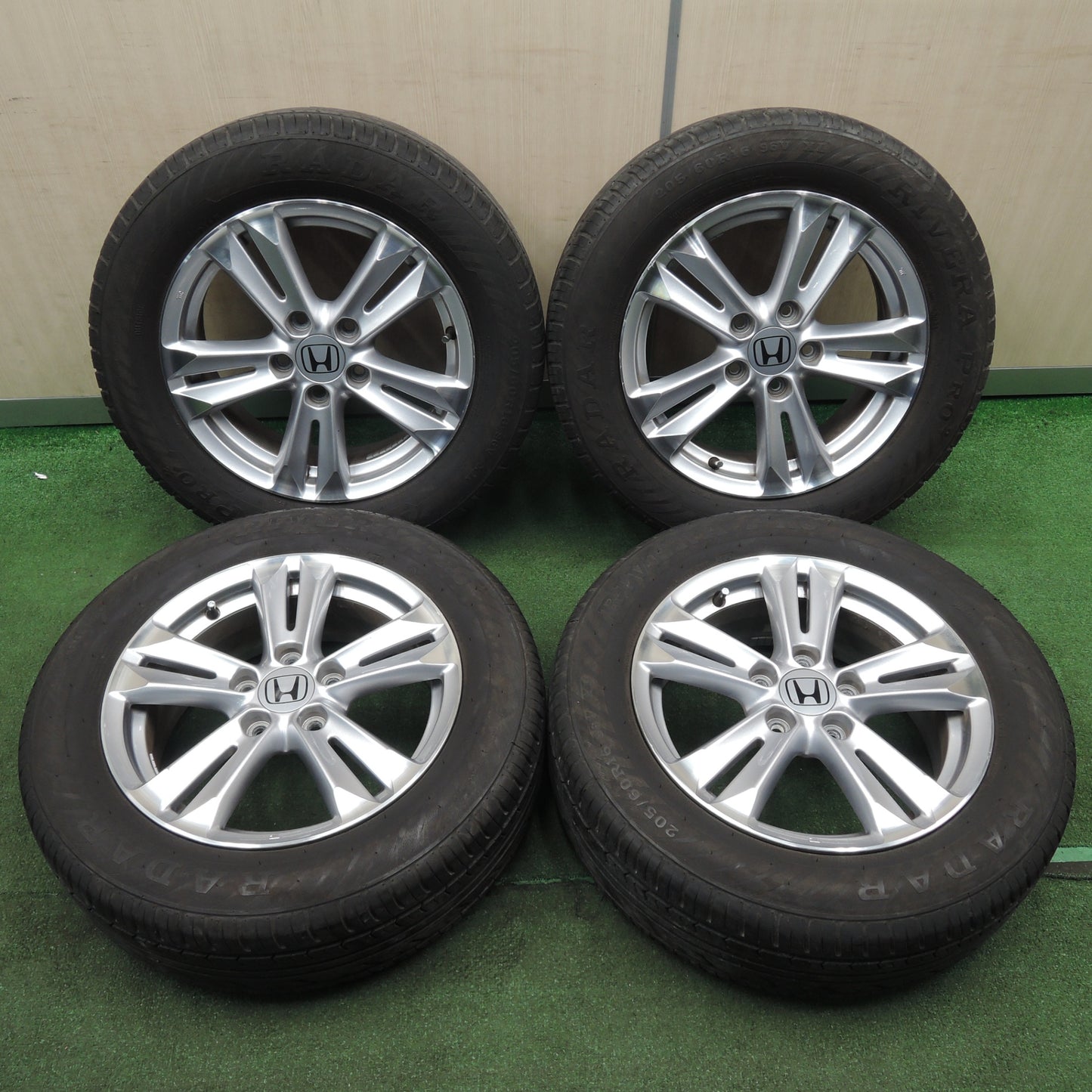 *送料無料* バリ溝！21年！キレイ！8.5分★ホンダ CR-Z 純正 205/60R16 レーダー RIVERA PRO 16インチ PCD114.3/5H CRZ★4022906NJノ