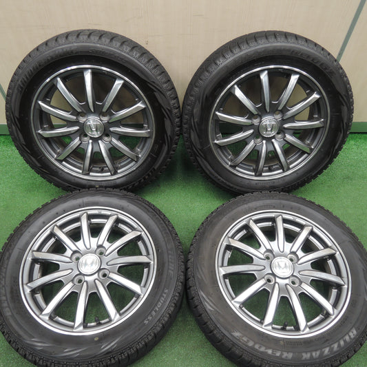 *送料無料*4本価格★ホンダ N-WGN 純正 ENKEI 155/65R14 スタッドレス ブリヂストン REVO GZ 14インチ エンケイ PCD100/4H★3120209HAス