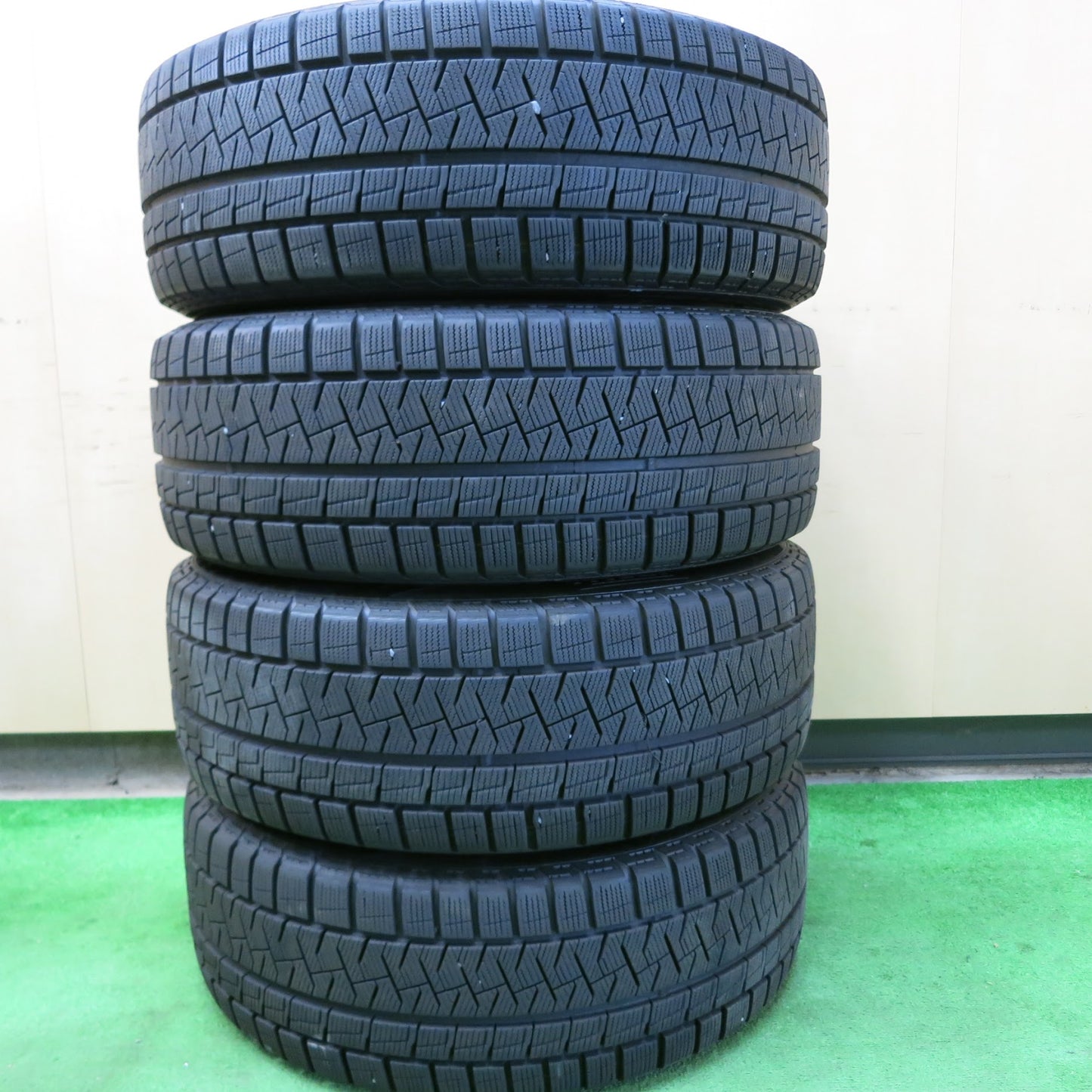 [送料無料]バリ溝！キレイ！9分★スタッドレス 215/50R17 ピレリ アイスアシンメトリコ 社外 アルミ ホイール 17インチ PCD114.3/5H★3071904ヒス