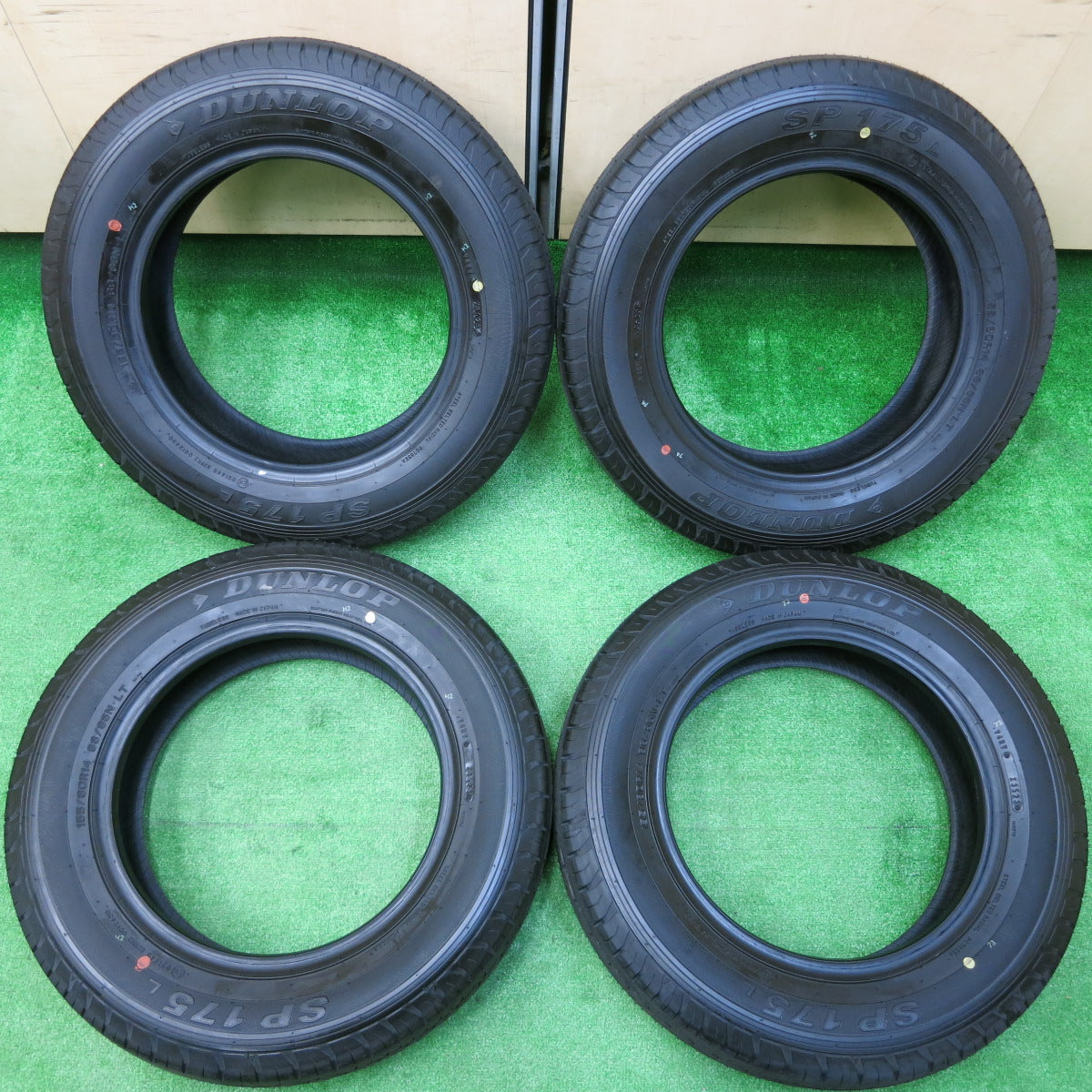 *送料無料*新車外し！23年★155/80R14 88/86N ダンロップ SP175L 14インチ タイヤ サクシード プロボックス 等★3112509イノタ