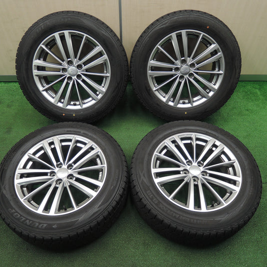 *送料無料*バリ溝！キレイ！9分★スバル SJ5 フォレスター 純正 225/60R17 スタッドレス ダンロップ ウインターマックス SJ8 PCD100/5H★3112707TNス