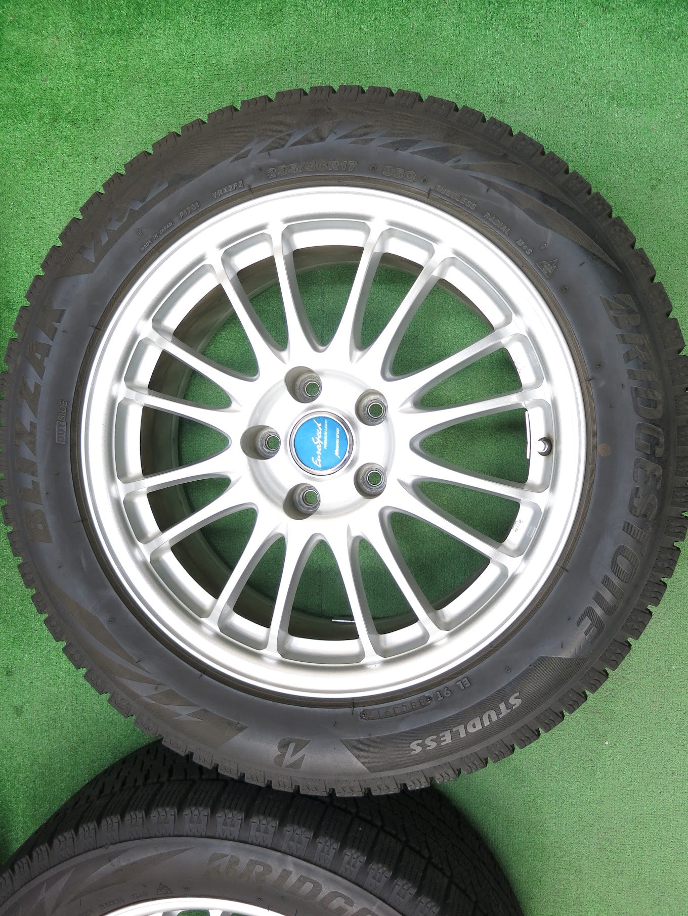 [送料無料]バリ溝！9分★スタッドレス 235/50R17 ブリヂストン ブリザック VRX2 EuroSpeed MANARAY SPORT ユーロスピード 17インチ PCD114.3/5H★3012803ヒス