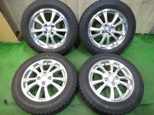 [送料無料]超バリ溝！21年！ほぼ10分★スタッドレス 175/65R15 グッドイヤー アイスナビ7 VELVA weds ヴェルヴァ 15インチ PCD100/4H★3011806Hス