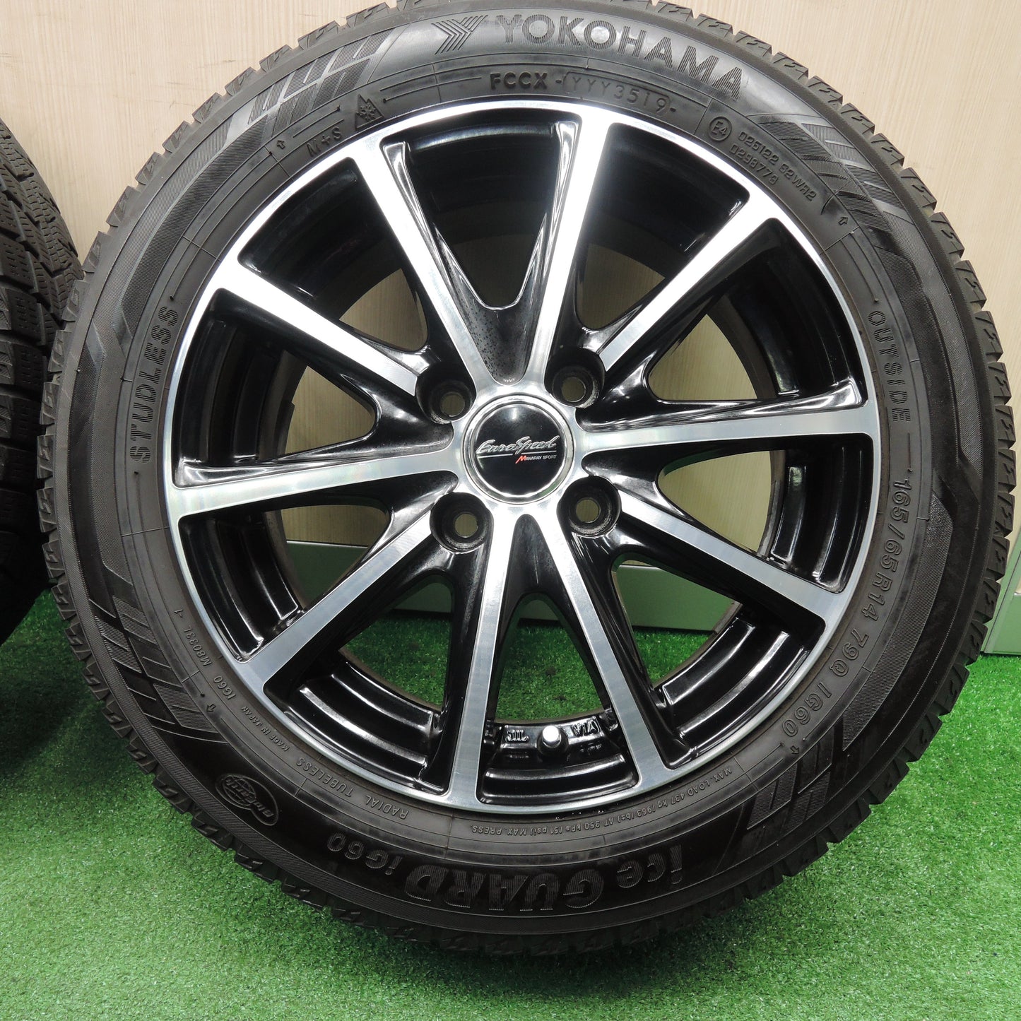 *送料無料*4本価格★スタッドレス 165/65R14 ヨコハマ アイスガード iG60 EuroSpeed MANARAY SPORT 14インチ PCD100/4H★4011202NJス