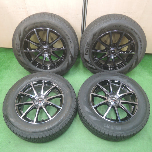 *送料無料*バリ溝!キレイ!ほぼ10分★スタッドレス 225/65R17 ピレリ アイスアシンメトリコ プラス SCHNEIDER シュナイダー 17インチ PCD114.3/5H★3122704SYス