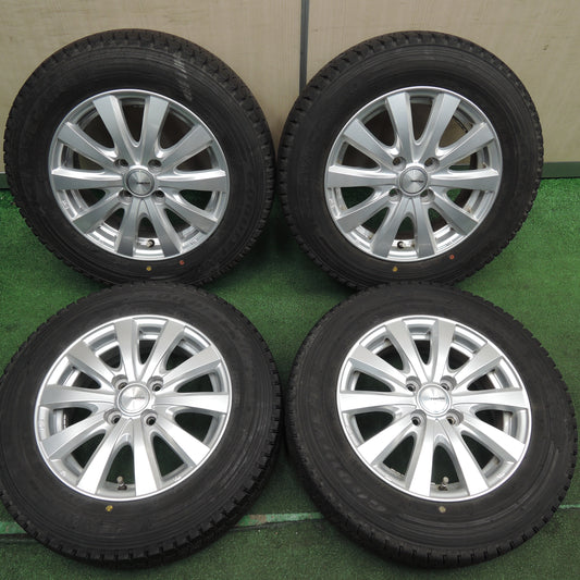*送料無料*バリ溝！キレイ！9.5分★スタッドレス 155/80R14 88/86N グッドイヤー アイスナビ カーゴ ravrion RS01 ラブリオン 14インチ PCD100/4H★4011307HAス