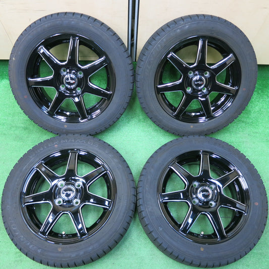 *送料無料*バリ溝！21年！キレイ！9.5分★スタッドレス 155/65R14 ダンロップ ウインターマックス03 Lofida XS7 14インチ PCD100/4H★3122901イス