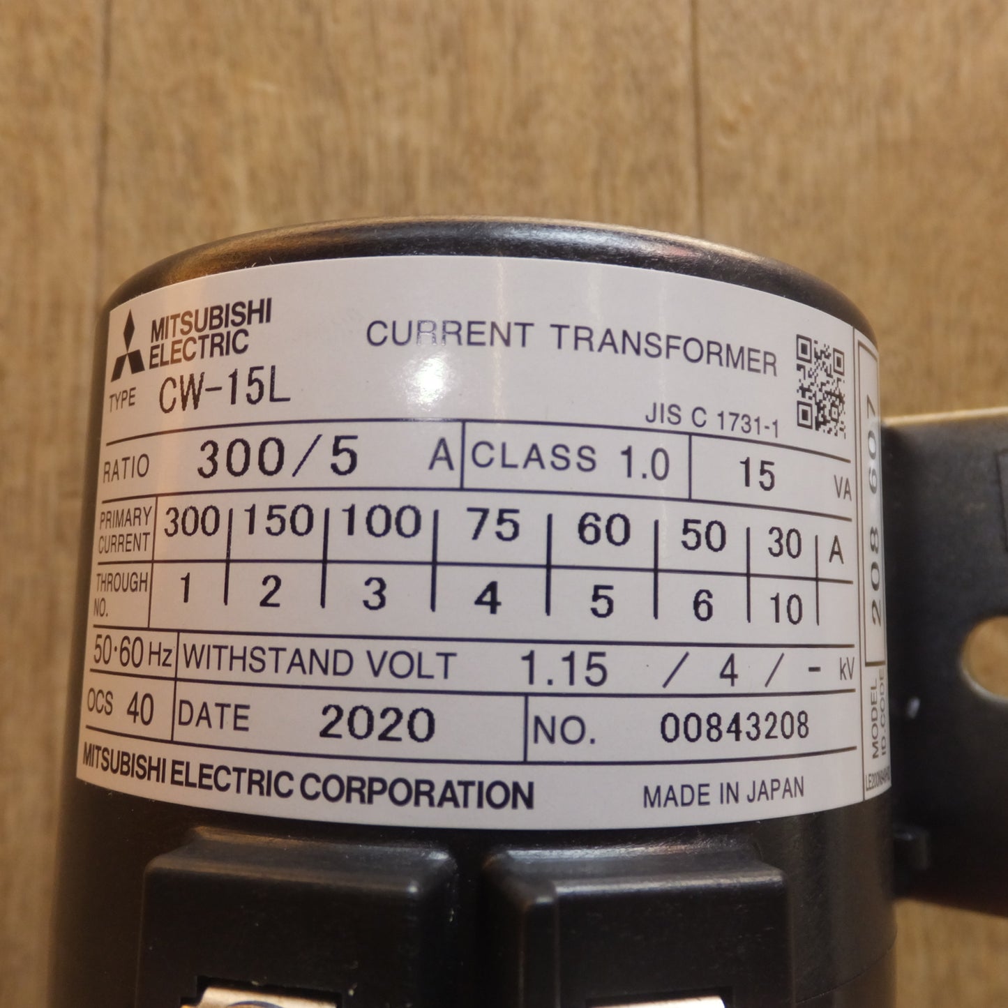 [送料無料]未使用★三菱 MITSUBISHI 2020年製 電力管理用計器 計器用変成器 変流器 CW-15L　2点 セット★