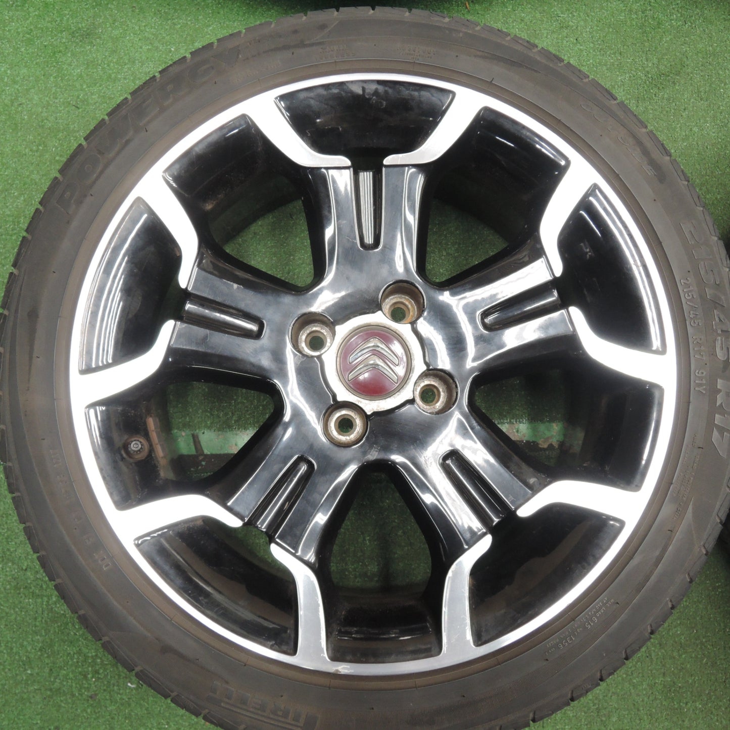*送料無料* 4本価格★シトロエン DS3 純正 215/45R17 ピレリ パワジー 17インチ PCD108/4H★4022301HAノ
