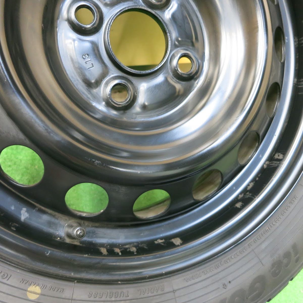 [送料無料]バリ溝！21年！キレイ！9.5分★ホンダ フィット 純正 スチール 185/60R15 スタッドレス ヨコハマ アイスガード iG70 iG60 PCD100/4H★3072007イス
