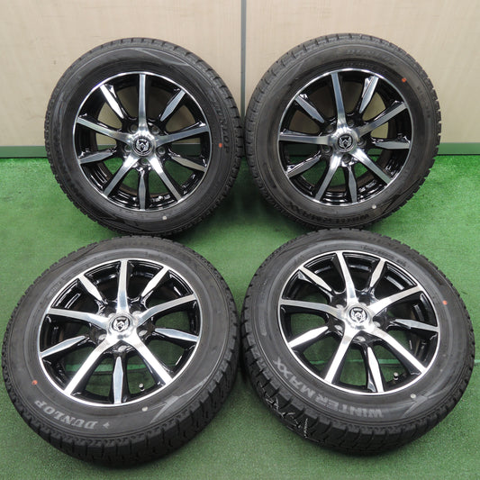 *送料無料*バリ溝!キレイ!9.5分★スタッドレス 205/55R16 ダンロップ ウインターマックス WM02 RiZLEY ライツレー 16インチ PCD114.3/5H★3121802TNス