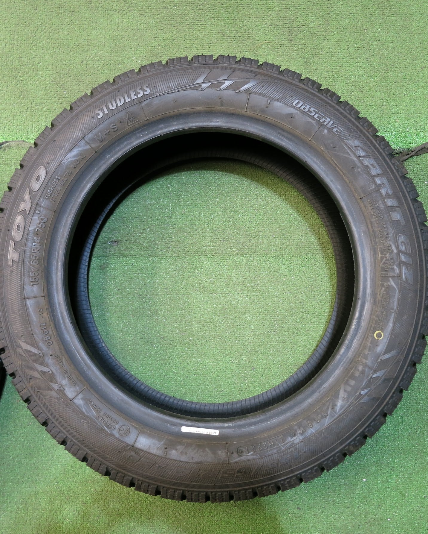 [送料無料]バリ溝！21年！ほぼ10分★スタッドレス 155/65R14 トーヨー オブザーブ ガリット GIZ タイヤ 14インチ N-BOX N-ONE N-WGN 等★3032008Hスタ