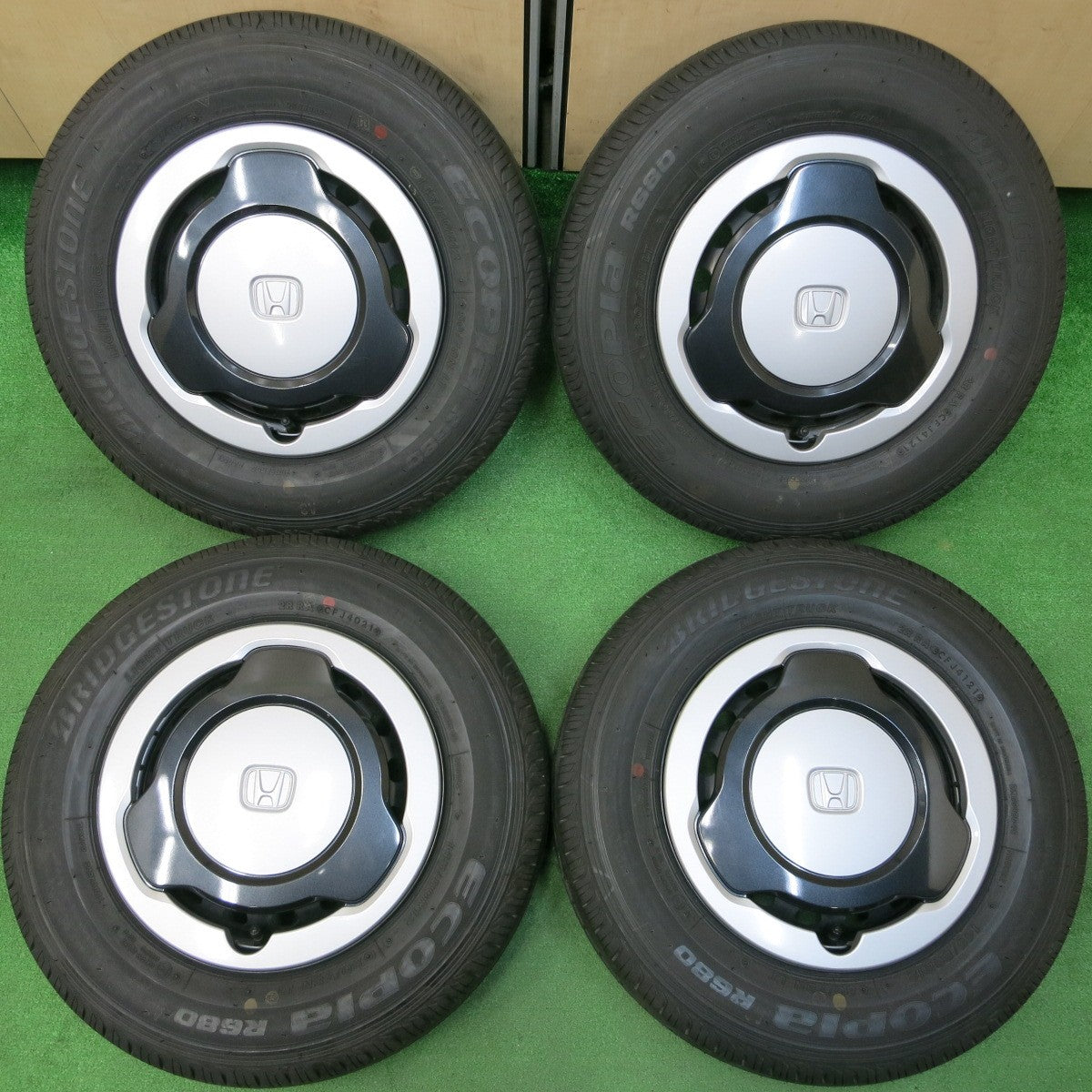 *送料無料*新車外し！21年★ホンダ N-VAN 純正 スチール 145/80R12 80/78N ブリヂストン エコピア R680 12インチ Nバン PCD100/4H★4013109イノ