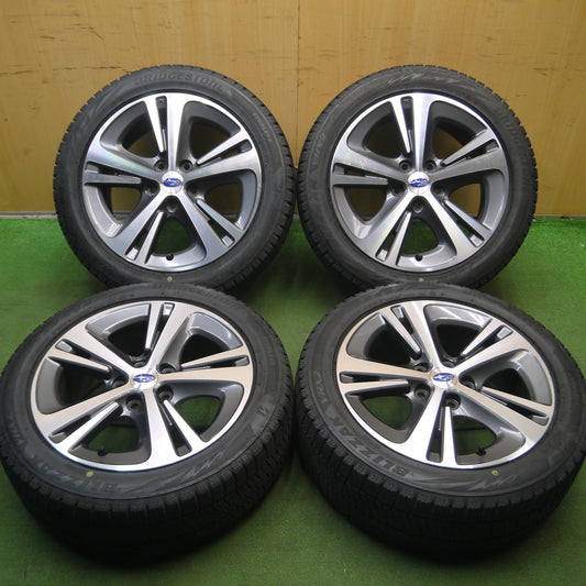 *送料無料*バリ溝！キレイ！9.5分★スバル レヴォーグ 純正 215/50R17 スタッドレス ブリヂストン ブリザック VRX2 17インチ PCD114.3/5H★3112906Hス