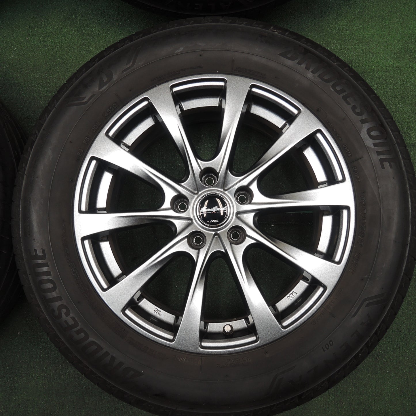 *送料無料* バリ溝！20年！キレイ！9.5分★225/65R17 ブリヂストン アレンザ 001 EuroSpeed MiD ユーロスピード 17インチ PCD114.3/5H★4021303TNノ