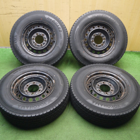 [送料無料]バリ溝！21年！9.5分★トヨタ ハイエース 純正 スチール 195/80R15 107/105L スタッドレス ヨコハマ アイスガード iG91 PCD139.7/6H★3070308Hス