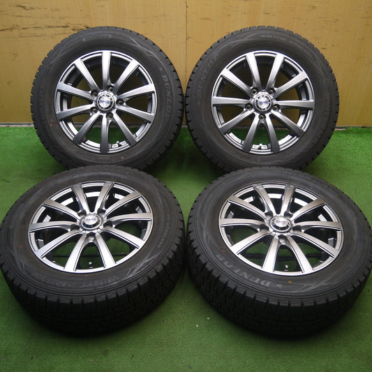 [送料無料]バリ溝！キレイ！9.5分以上★スタッドレス 195/65R15 ダンロップ ウインターマックス WM01 ZACK JP-110 MONZA 15インチ PCD114.3/5H★3071401Hス