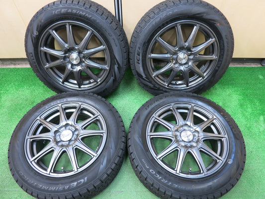 [送料無料]タイヤ未使用！21年！美品★スタッドレス 175/65R15 ピレリ アイスアシンメトリコ プラス FINAL SPEED MiD マルカ 15インチ PCD100/5H★2122801ヒス