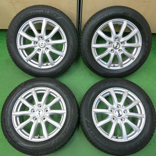 *送料無料*バリ溝！21年！キレイ！ほぼ10分★スタッドレス 205/60R16 ハンコック ウインターアイセプト IZ2A 社外 アルミ 16インチ PCD114.3/5H★4011706イス