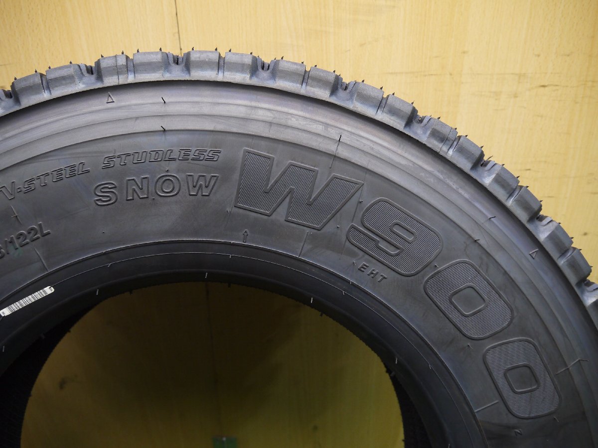[送料無料]未使用！22年★トラック タイヤ 225/80R17.5 123/122L スタッドレス ブリヂストン W900 17.5インチ★3011602クスタ