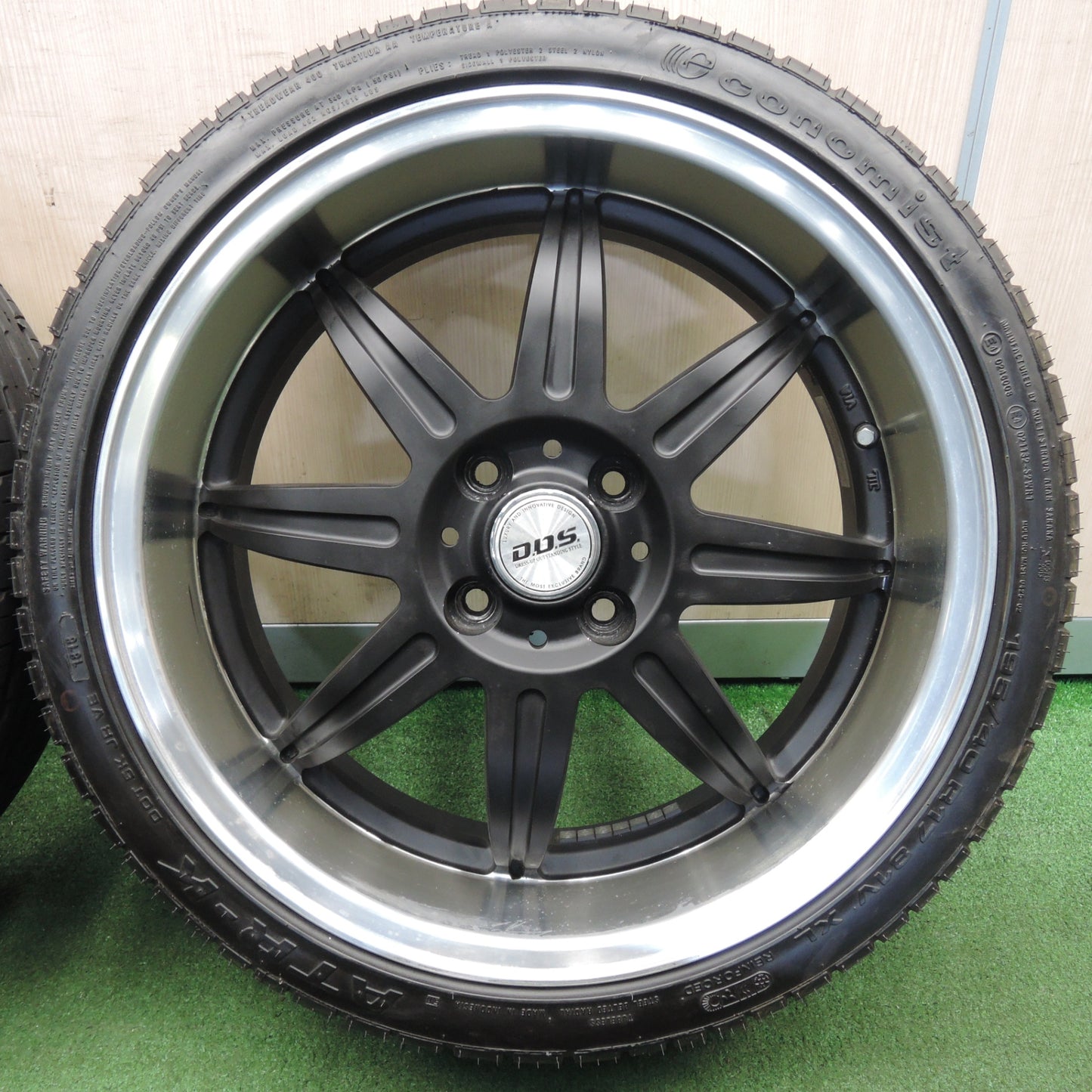 *送料無料* バリ溝！キレイ！9.5分★195/40R17 エコノミスト ATR-K D.O.S. DOS 社外 アルミ 17インチ PCD100/4H★4030604TNノ