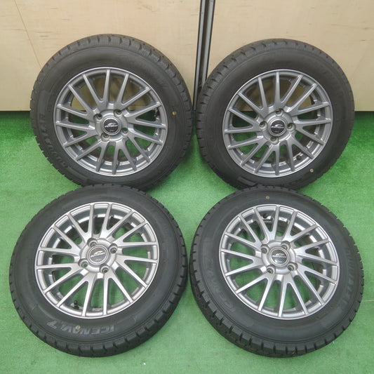 *送料無料*バリ溝！21年！キレイ！ほぼ10分★スタッドレス 165/65R14 グッドイヤー アイスナビ7 SCHNEIDER ATECH シュナイダー 14インチ PCD100/4H★3121306SYス