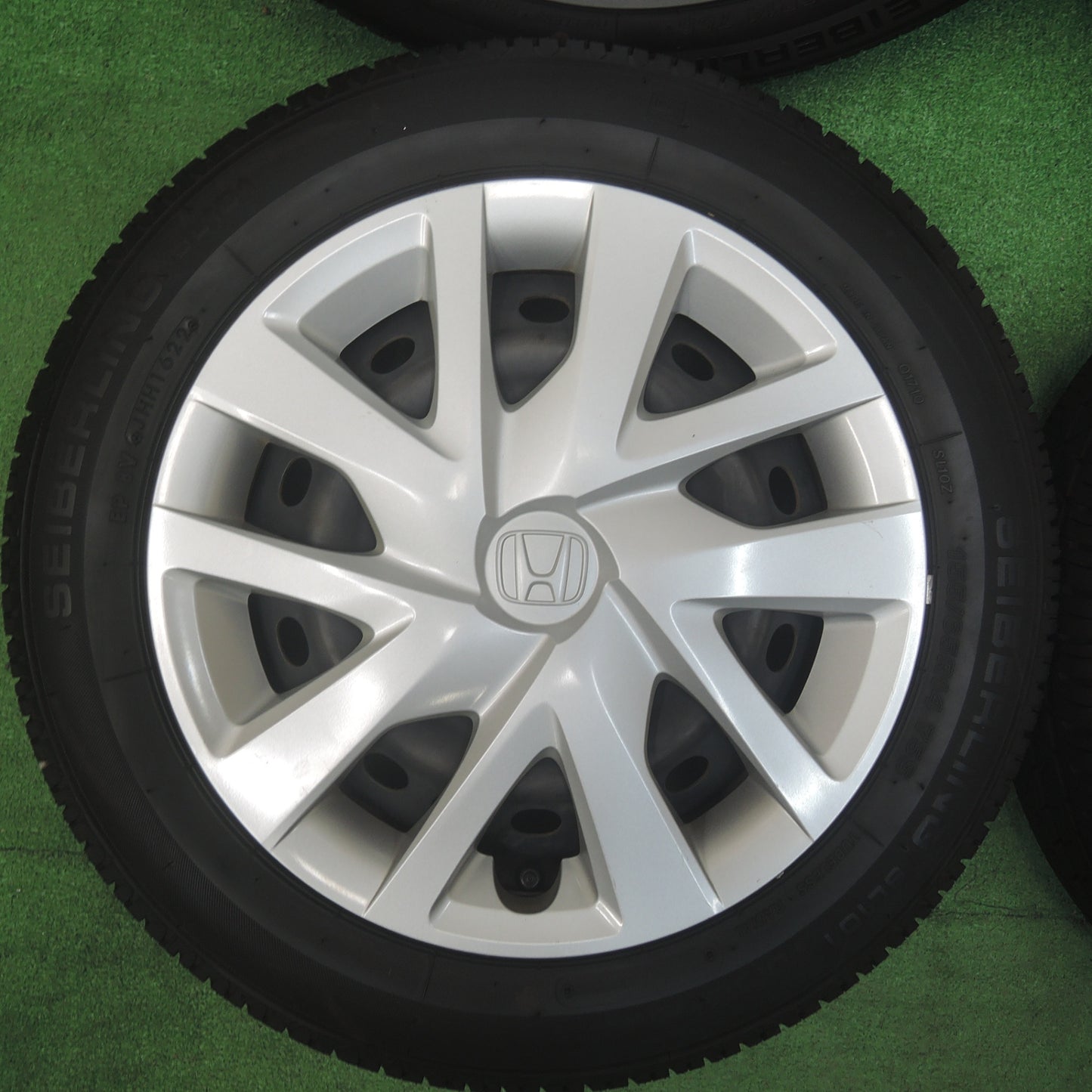*送料無料* バリ溝！22年！綺麗！ほぼ10分★ホンダ N-BOX 純正 スチール 155/65R14 セイバーリング SL101 14インチ PCD100/4H★4020209SYノ