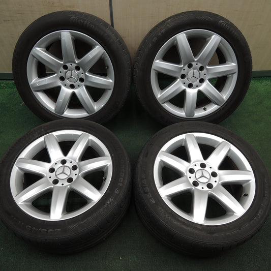*送料無料* キレイ★ベンツ SLクラス R230 純正 255/45R17 コンチネンタル コンチスポーツ コンタクト3 17インチ PCD112/5H★4021704HAノ
