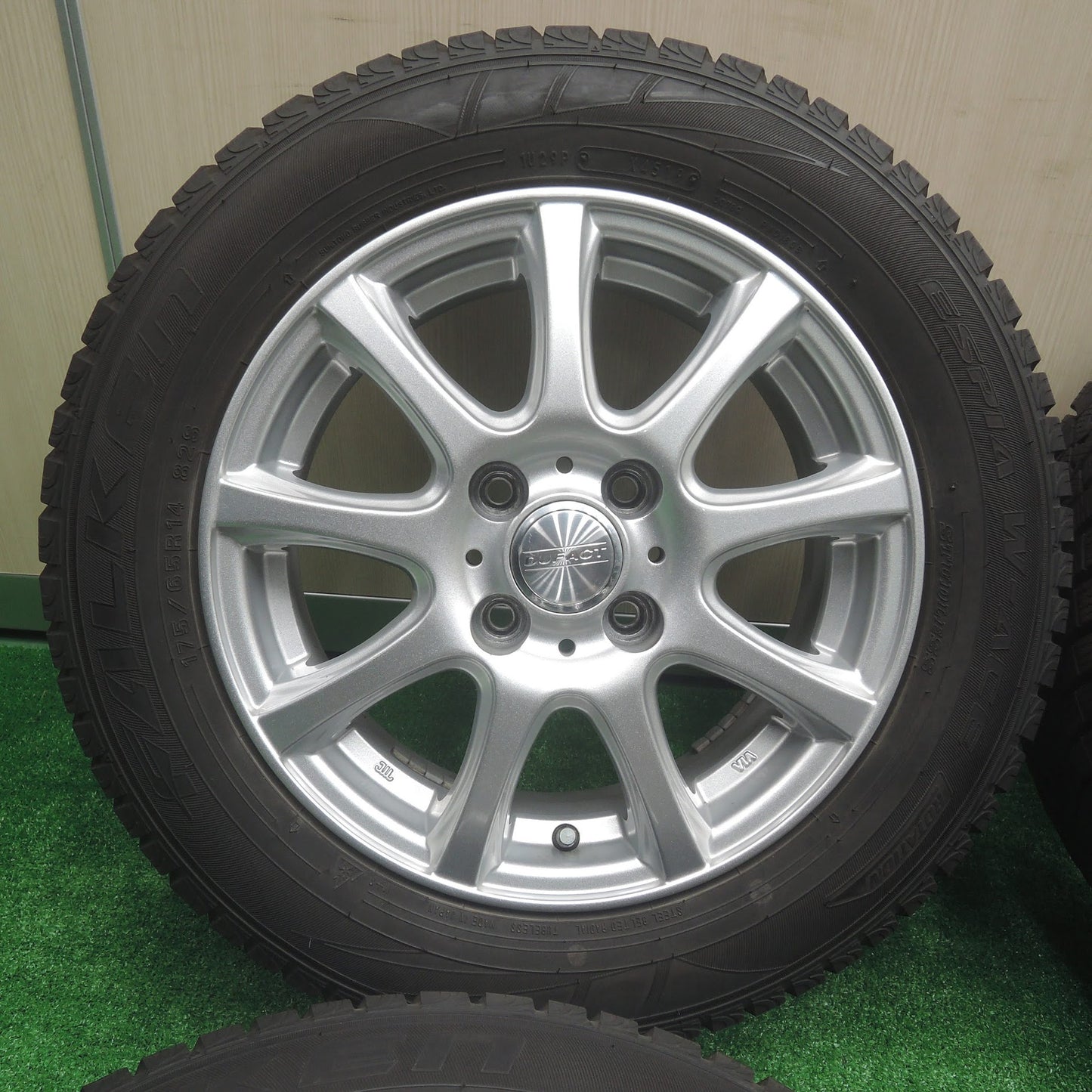 [送料無料]バリ溝！19年！キレイ！9分★スタッドレス 175/65R14 ファルケン エスピア W-ACE DUFACT デュファクト 14インチ PCD100/4H★3071802SYス