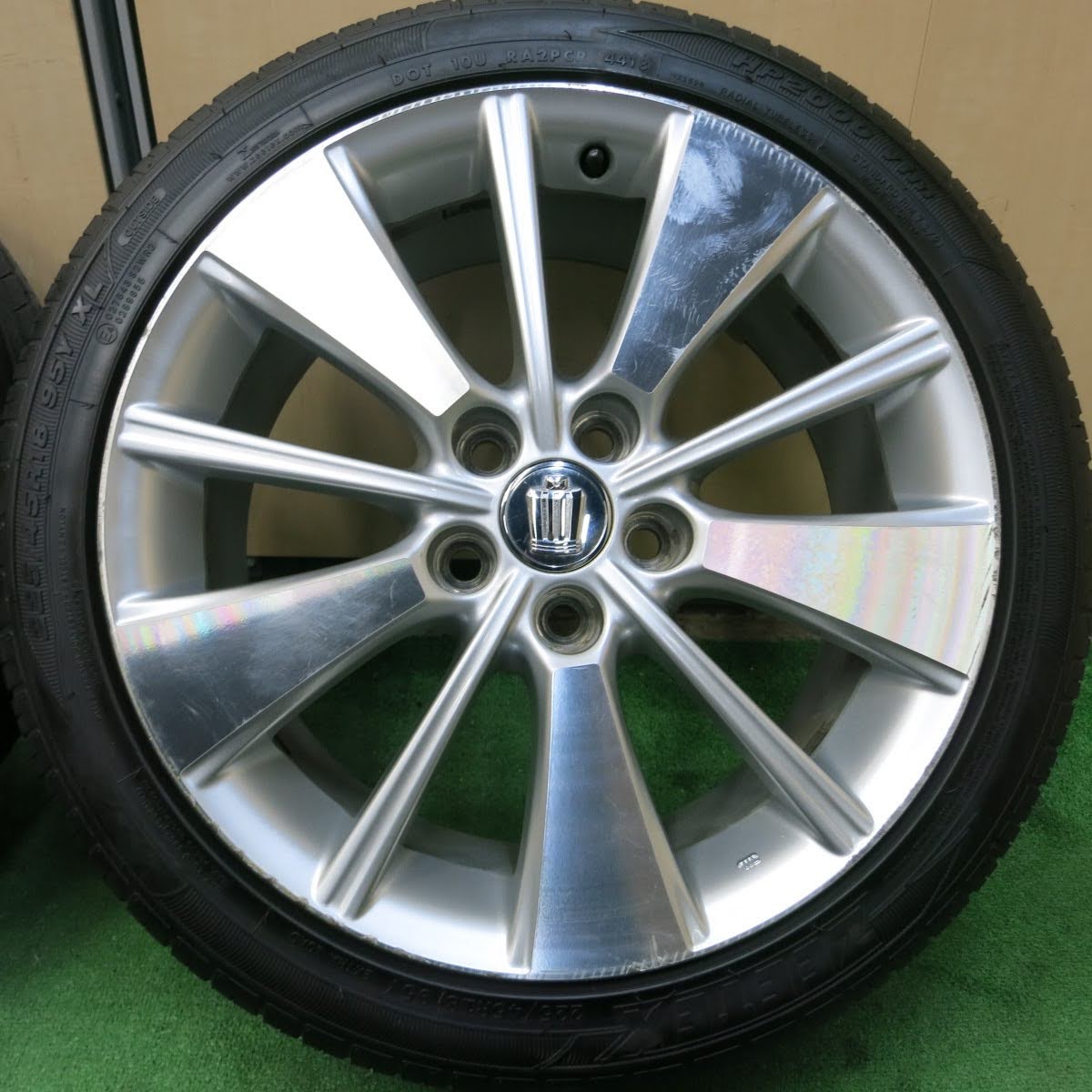 [送料無料]バリ溝！8.5分★トヨタ 200系 クラウン 純正 225/45R18 ジーテックス HP2000 vfm 18インチ PCD114.3/5H★3070101イノ
