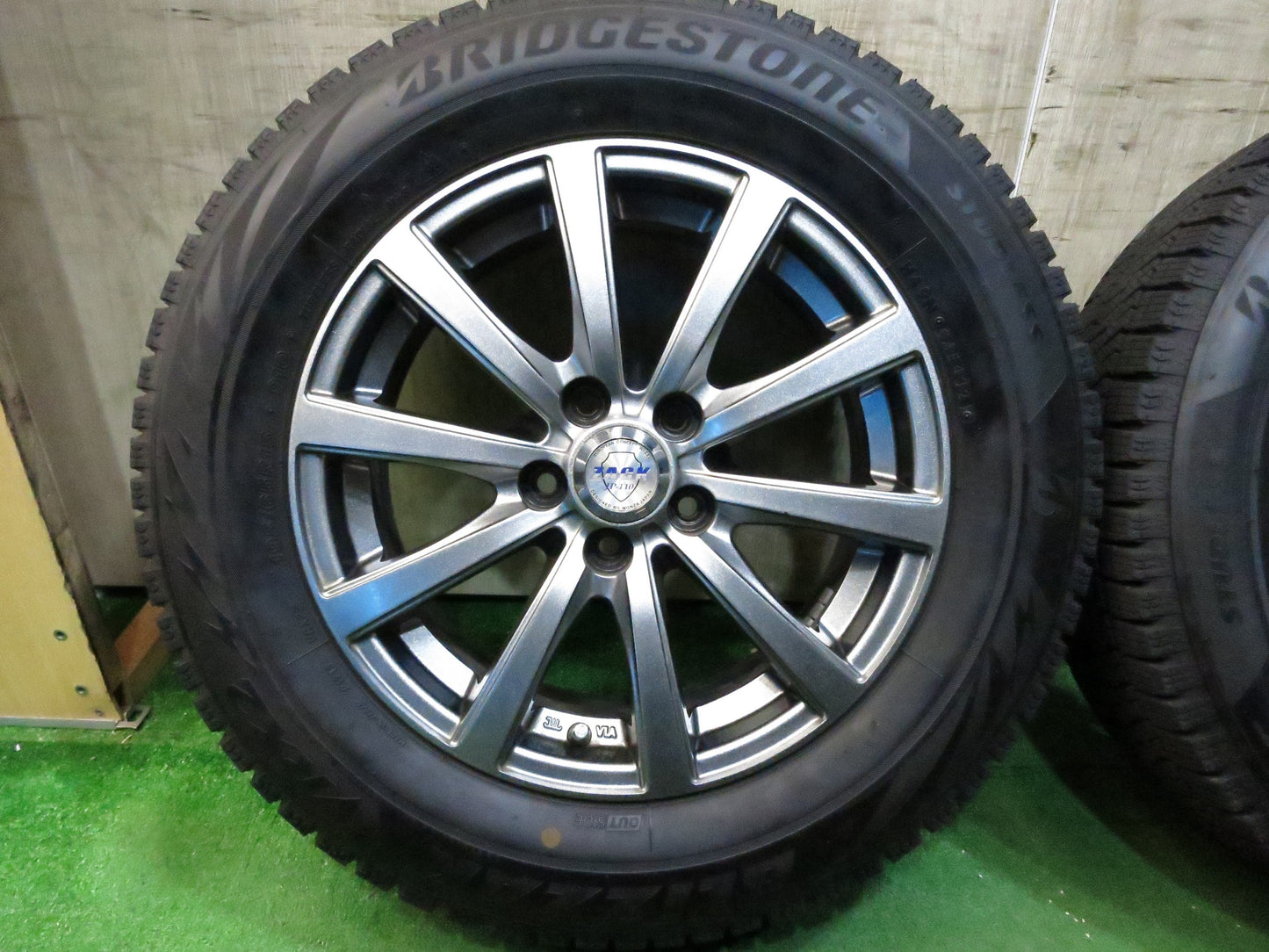 [送料無料]バリ溝！21年！キレイ！ほぼ10分★スタッドレス 195/65R15 ブリヂストン ブリザック VRX2 ZACK JP-110 MONZA ザック 15インチ PCD100/5H★3011108Hス