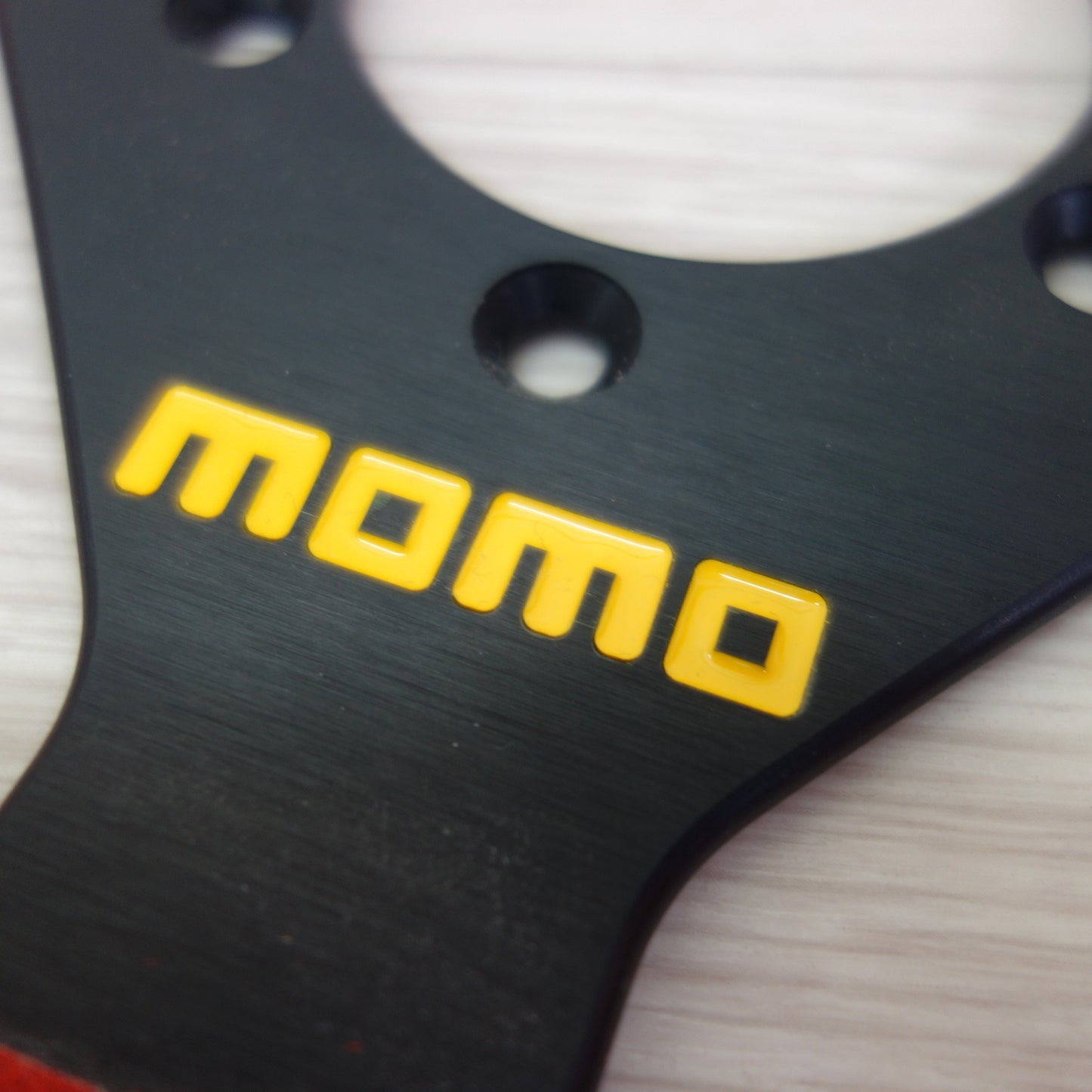 [送料無料] 美品☆MOMO モモ ステアリング ハンドル MOD.78 レッド スエード 350mm M-64☆