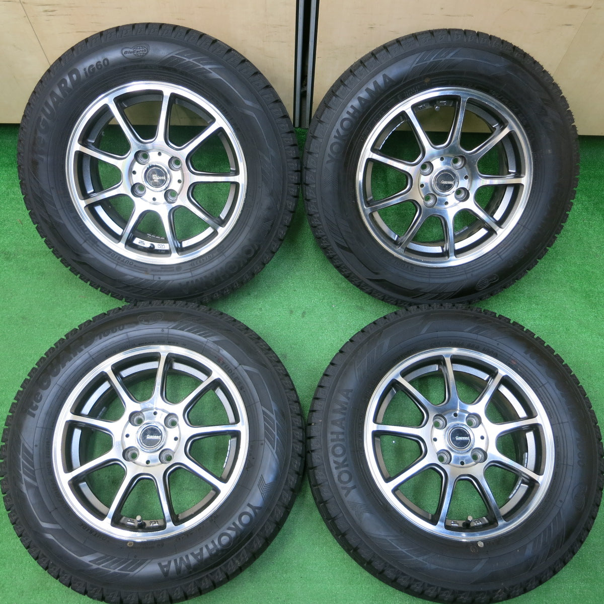 *送料無料*超バリ溝！21年！ほぼ10分★スタッドレス 185/70R14 ヨコハマ アイスガード iG60 G.speed Gスピード 14インチ PCD100/4H★3121207イス