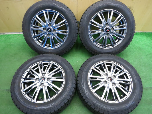 [送料無料]超バリ溝！18年！キレイ！9.5分以上★スタッドレス 175/65R14 ダンロップ ウインターマックス WM01 Fang ファング 14インチ PCD100/4H★2121204Hス