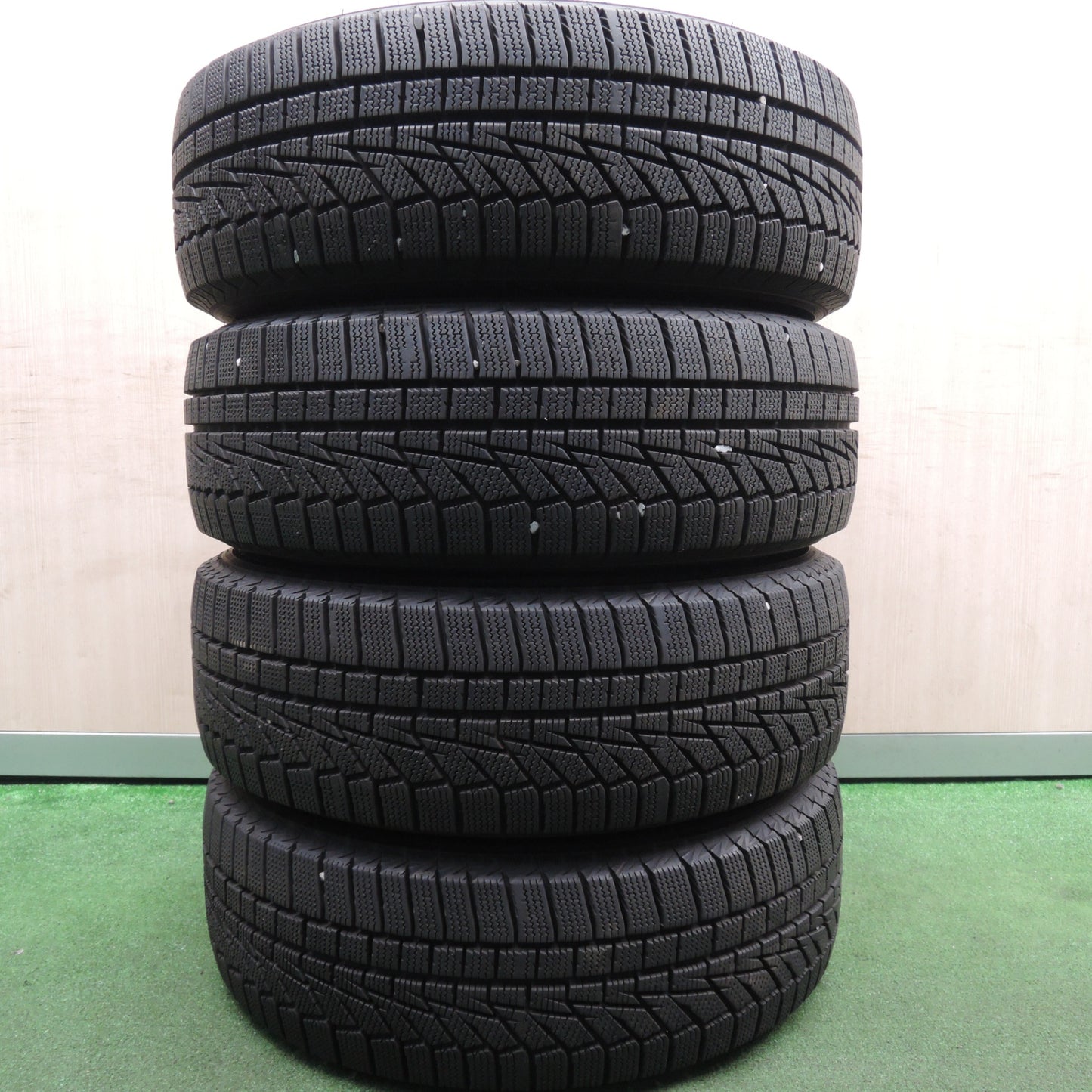 *送料無料* バリ溝！9.5分★トヨタ 純正 スチール 195/65R15 スタッドレス ハンコック ウインター アイセプト IZ2A 15インチ PCD100/4H★4021007HAス