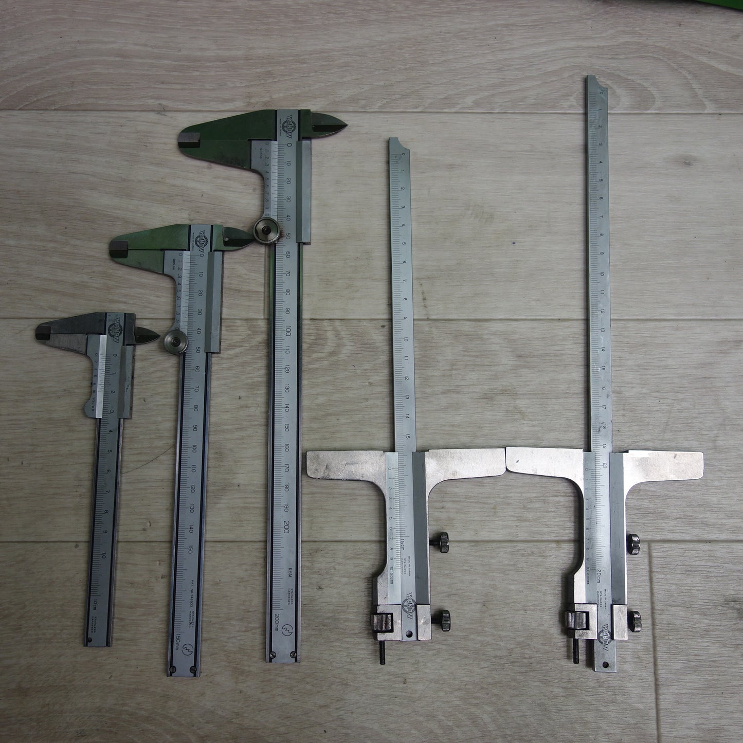 [送料無料] 5点まとめ売り！キレイ☆KANON カノン ノギス デプスゲージ 200mm 150mm 10cm 15cm 20cm デプスノギス 測定器☆