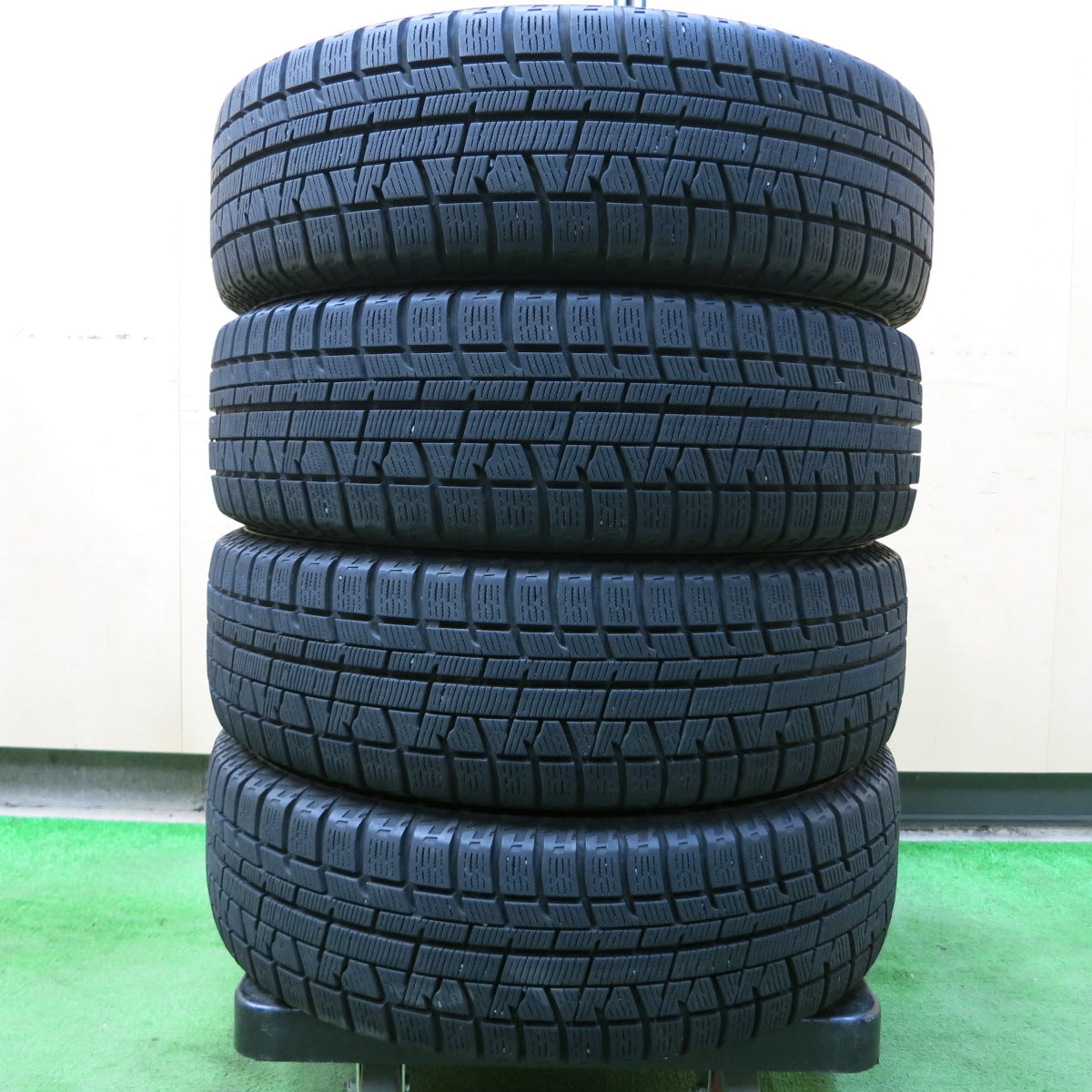 *送料無料*バリ溝！キレイ！9分★スタッドレス 165/55R15 ヨコハマ アイスガード iG50 プラス SCHNEIDER ATECH 15インチ PCD100/4H★3100907イス