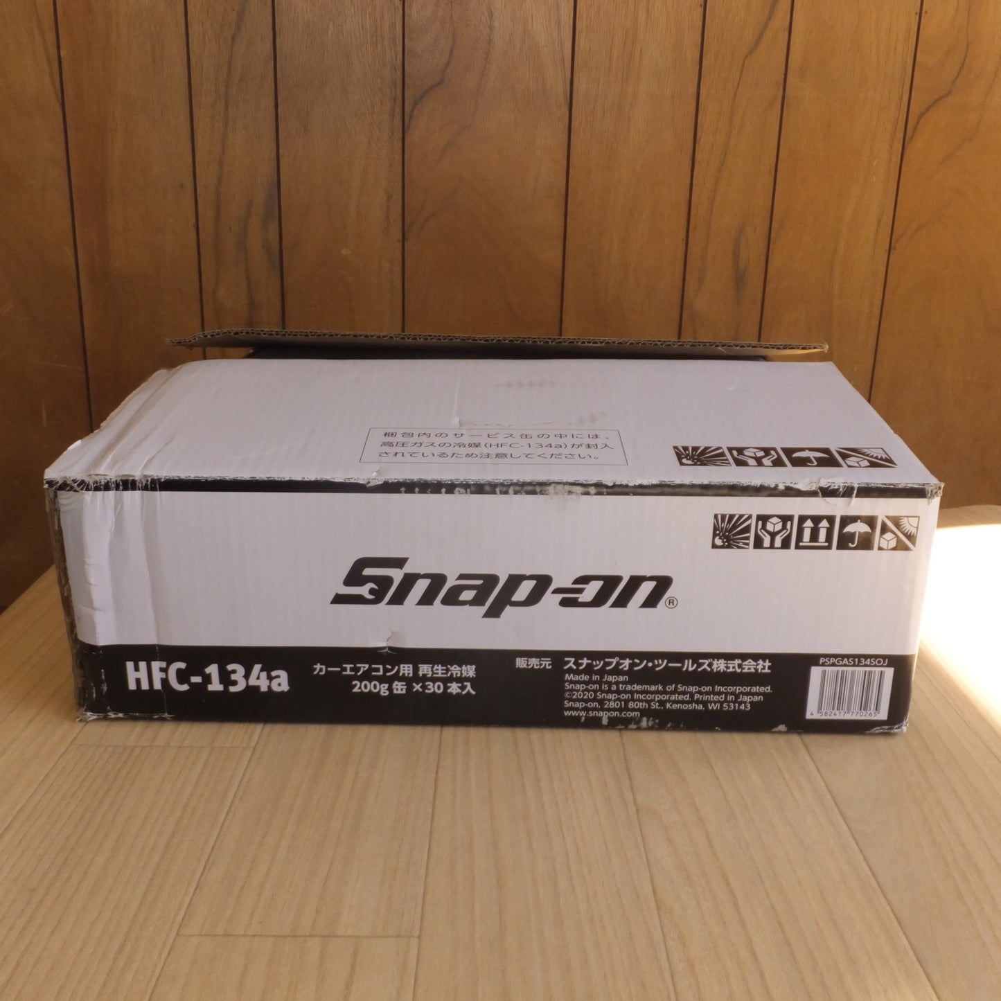 [送料無料]未使用★スナップオン Snap-on カーエアコン用 再生冷媒 HFC-134a 200g缶 17本 PSPGAS134SOJ★